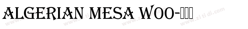 Algerian Mesa W00字体转换
